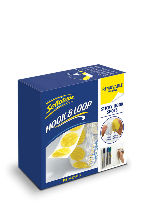 Sellotape Hook and Loop Pack of 125 Spots Set of 12 – view 2