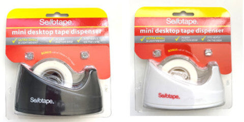 Sellotape Mini Desktop Dispenser White or Black