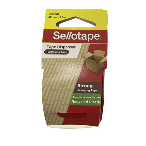 Sellotape Packaging Tape Handheld Dispenser 48mm x 20m Brown Pack of 4
