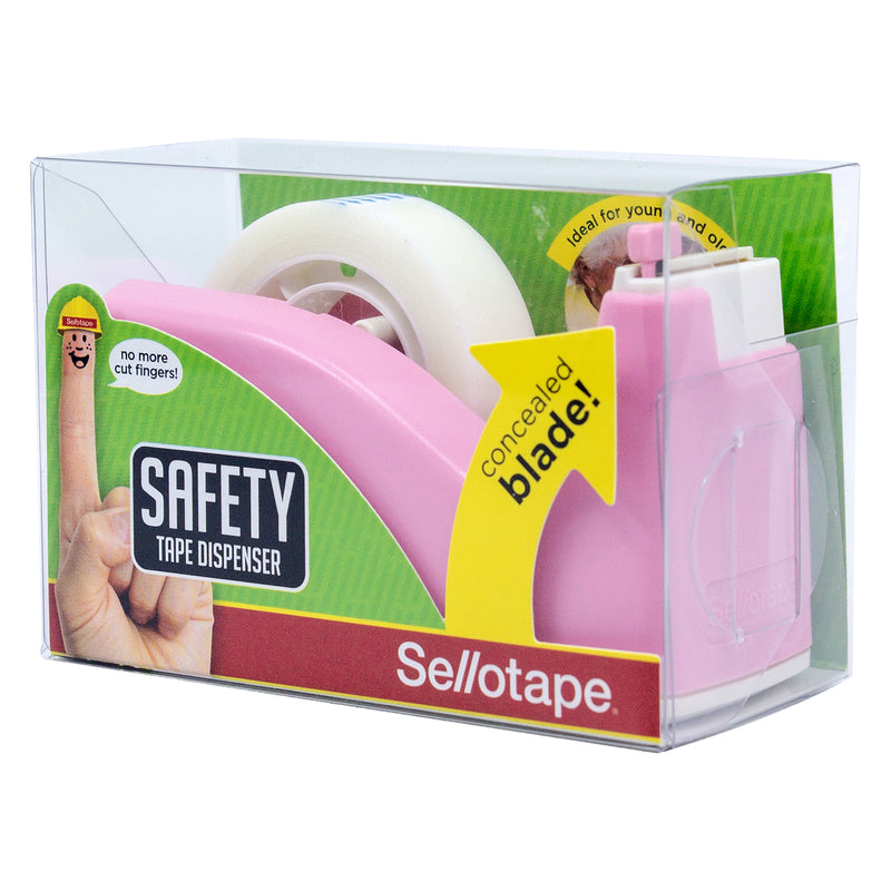 Sellotape Safety Tape Dispenser Mini Pink with Invisible Tape – view 2