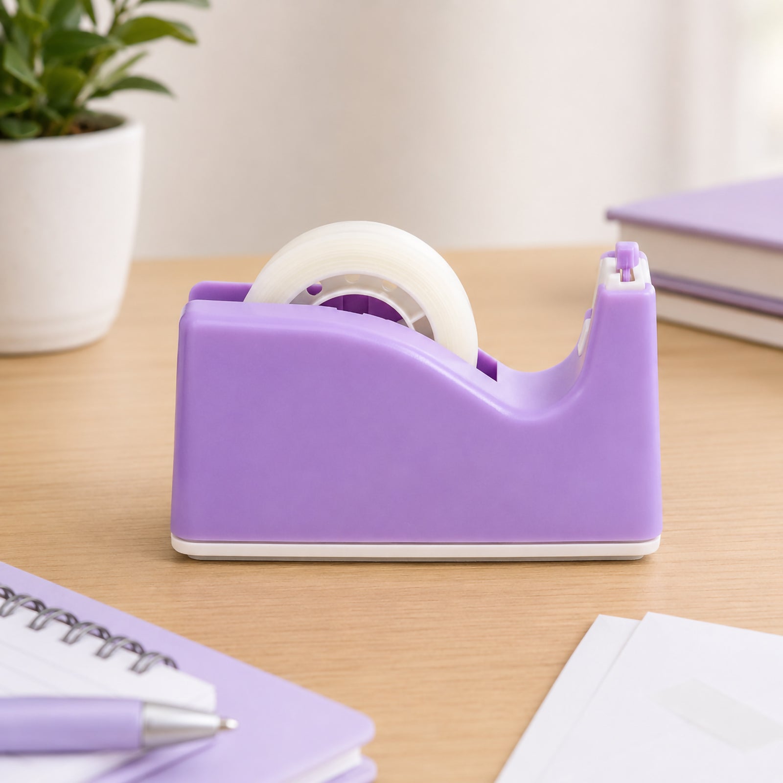 Sellotape Safety Tape Dispenser Mini Purple with Invisible Tape – view 6