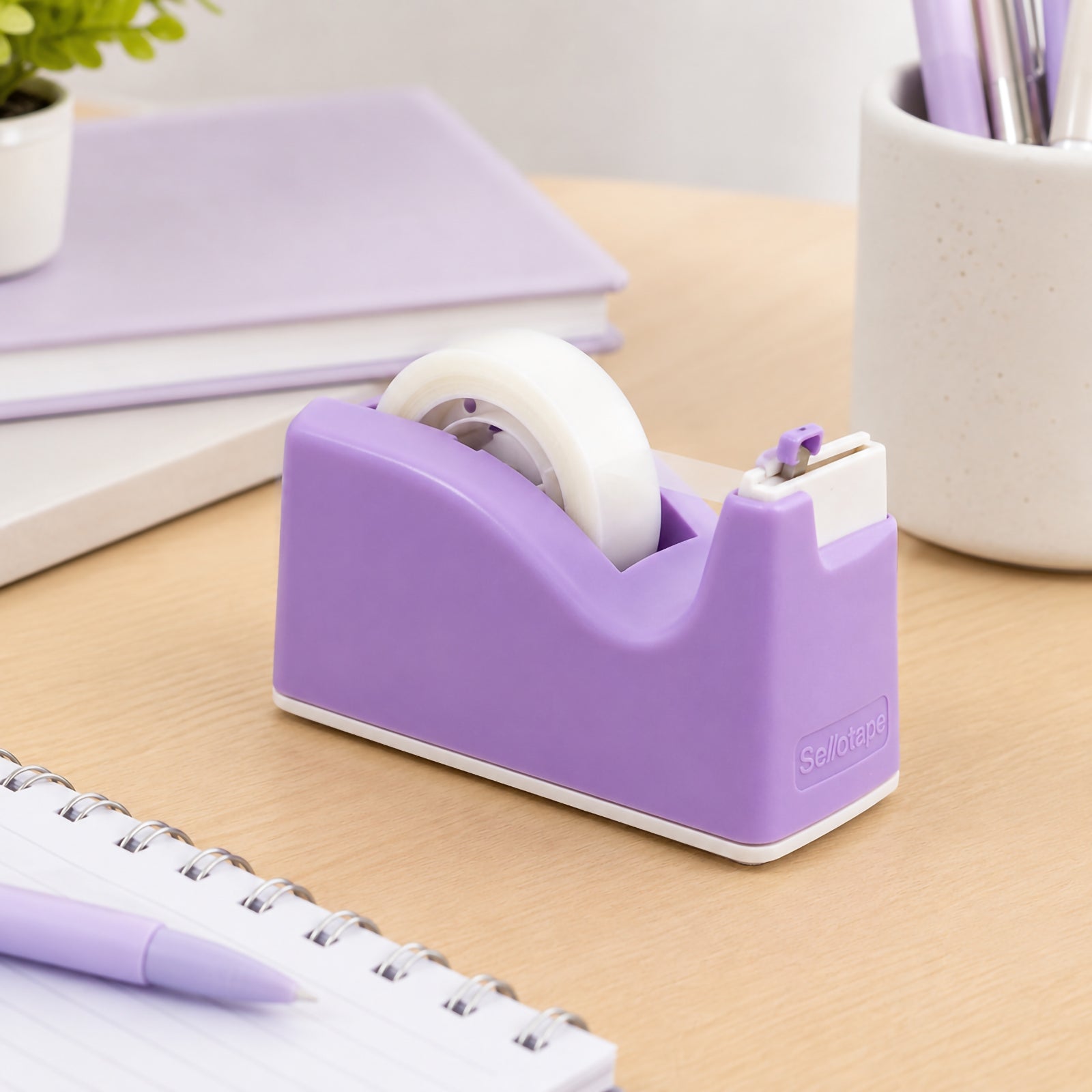 Sellotape Safety Tape Dispenser Mini Purple with Invisible Tape – view 7