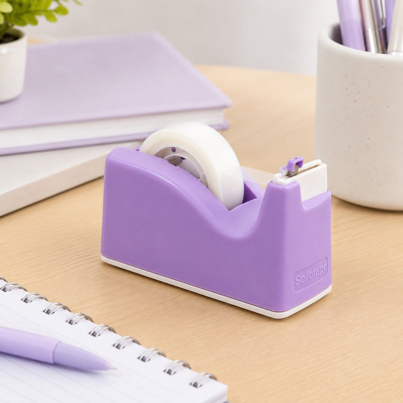 Sellotape Safety Tape Dispenser Mini Purple with Invisible Tape – view 7