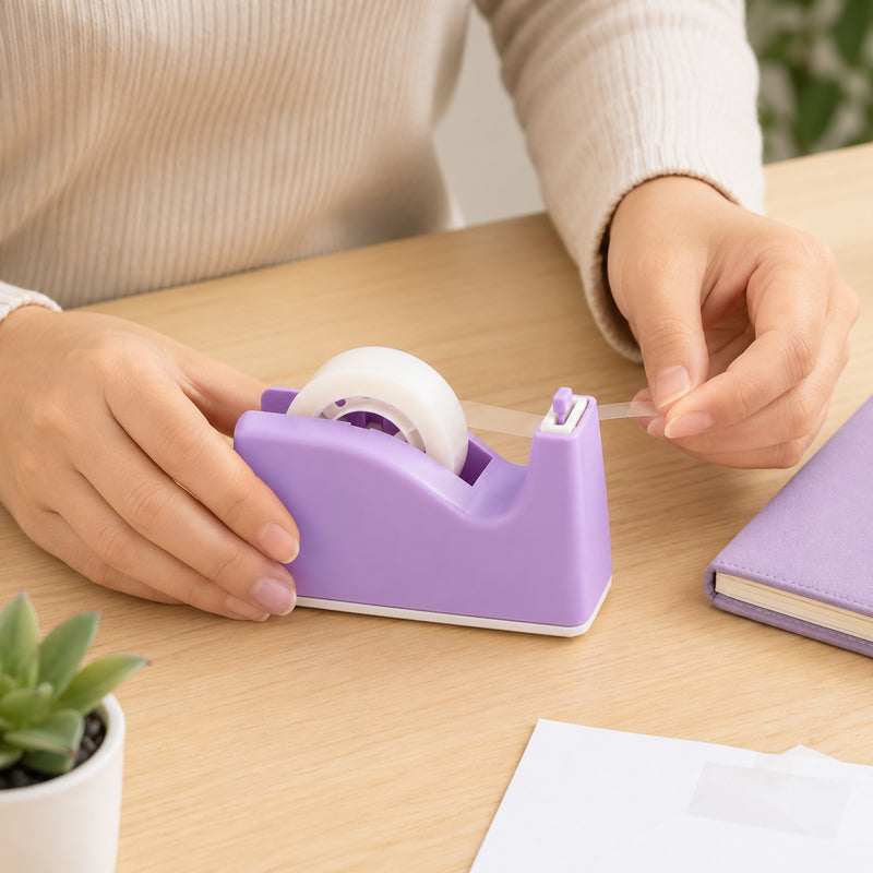 Sellotape Safety Tape Dispenser Mini Purple with Invisible Tape – view 8