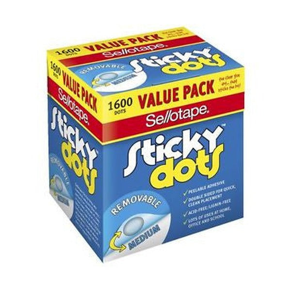 Sellotape Sticky Dots Removable Box of 1600 – view 2