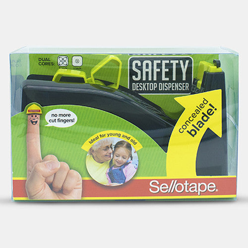 Sellotape Large Safety Desktop Tape Dispenser Black