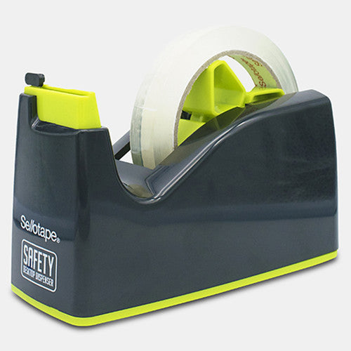 Sellotape Large Safety Desktop Tape Dispenser Black