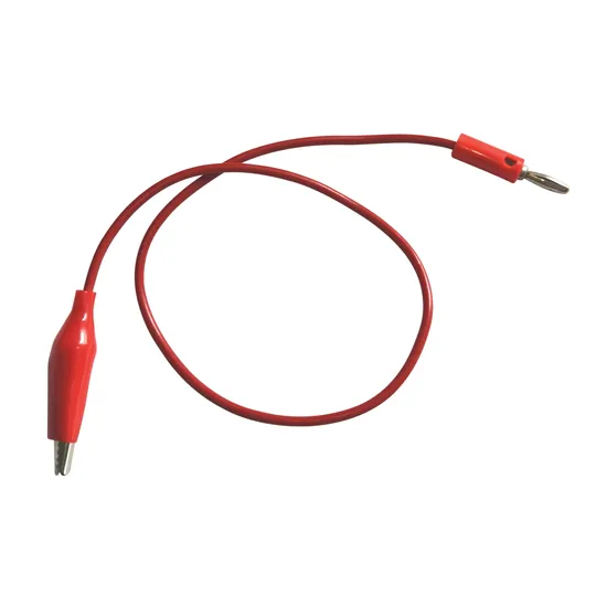 Banana to Alligator Lead 42cm Red-1