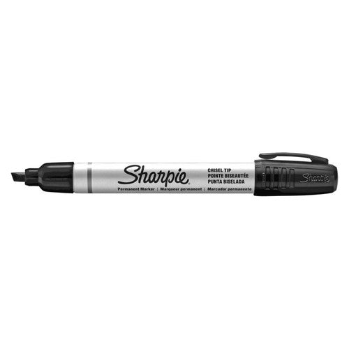 Sharpie Metal Permanent Marker Chisel Tip Black Box of 12