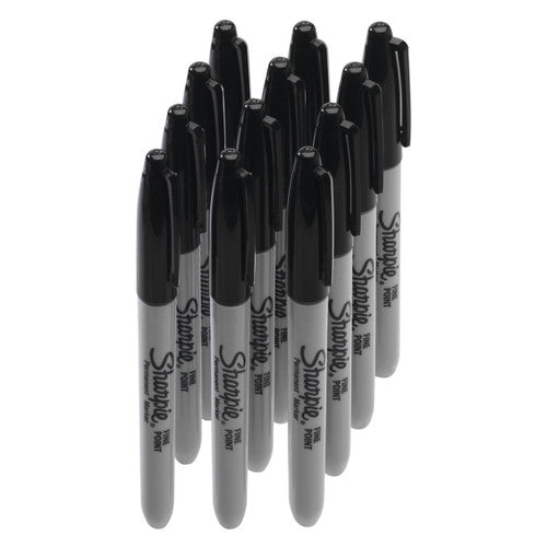 Sharpie Permanent Marker Fine Point Black Box of 36