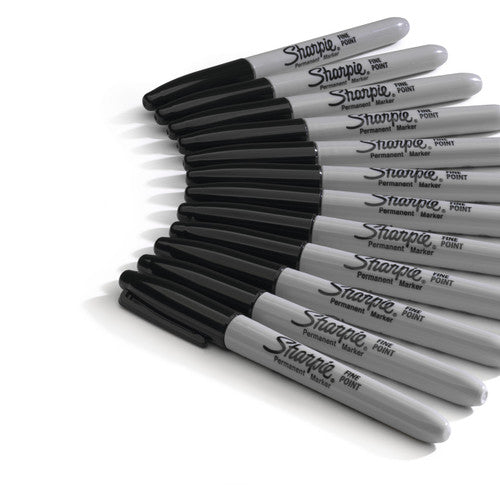 Sharpie Permanent Marker Fine Point Black Box of 36