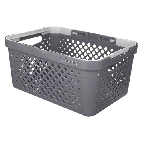 Sistema Plastic Basket Large 18.5L Grey