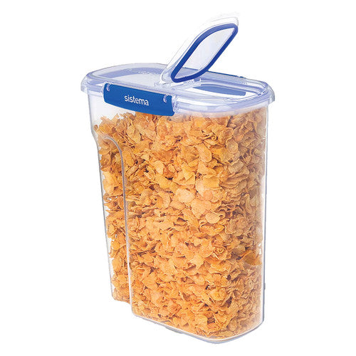 Sistema Klip It Plus Plastic Cereal Container 4.2L Dark Blue