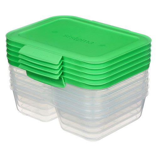 Sistema Nest It Meal Prep Container 870ml Green Pack of 5