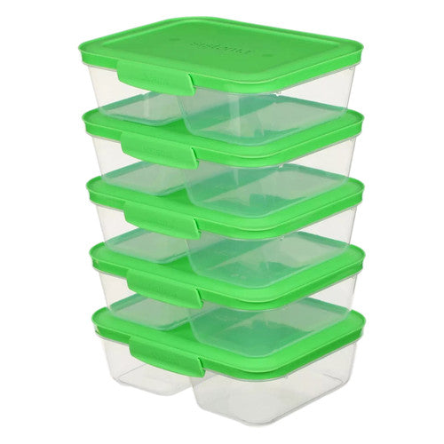 Sistema Nest It Meal Prep Container 870ml Green Pack of 5