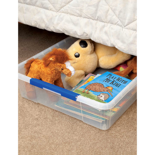 Sistema Plastic Storage Container 30L with Tray Dark Blue