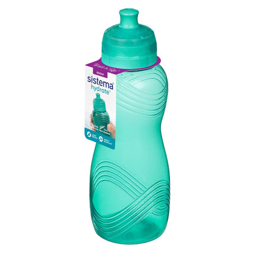 Sistema Plastic Wave Water Bottle 600ml Assorted