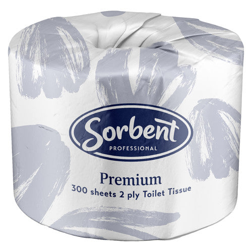 Sorbent 25002 Premium Toilet Tissue 2 Ply 300 Sheets Carton of 48