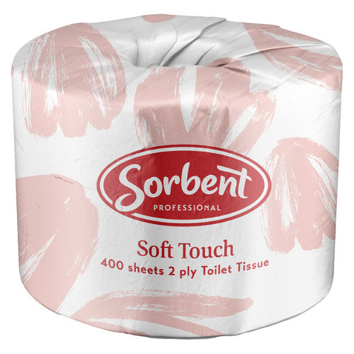 Sorbent 25003 Soft Touch Toilet Tissue 2 Ply 400 Sheets Carton of 48