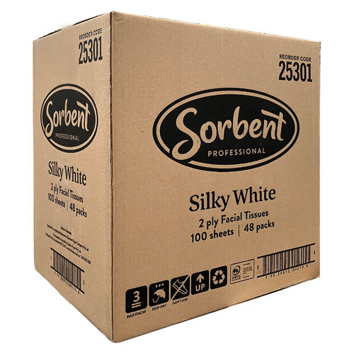 Sorbent 25301 Facial Tissue 2 Ply 100 Sheets Carton of 48