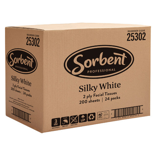 Sorbent 25302 Facial Tissue 2 Ply 200 Sheets Carton of 24