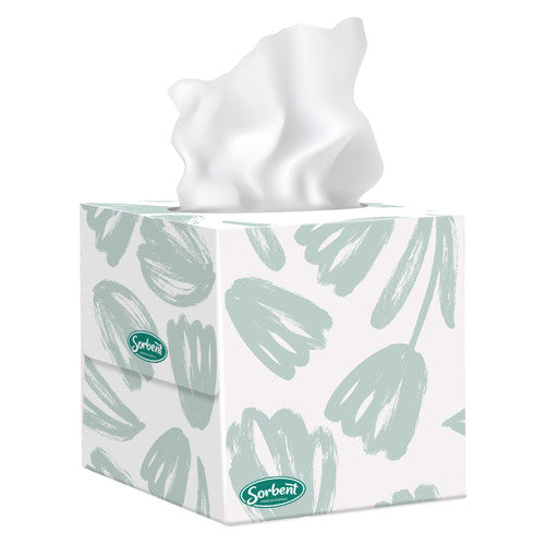 Sorbent 25304 Facial Tissue Cube 2 Ply 90 Sheets Carton of 24