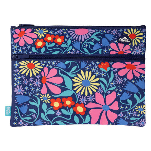 Spencil Flower Fun A4 Twin Zip Pencil Case