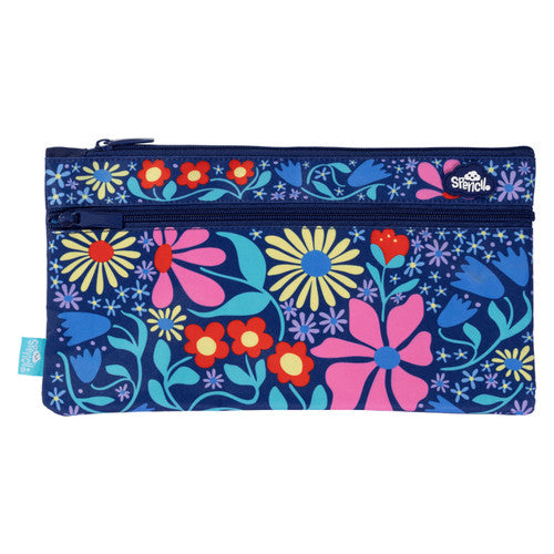 Spencil Flower Fun Twin Zip Pencil Case