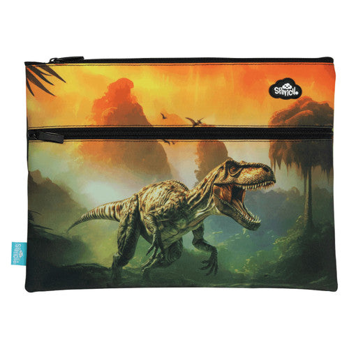 Spencil Jurassic Kingdom A4 Twin Zip Pencil Case