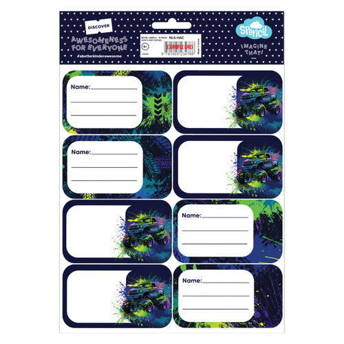 Spencil Mega Wheels Book Labels Pack 16 Box of 6