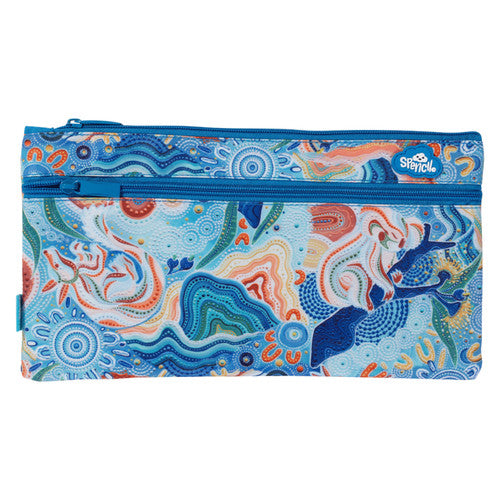 Spencil Wani-Wani Watina Twin Zip Pencil Case