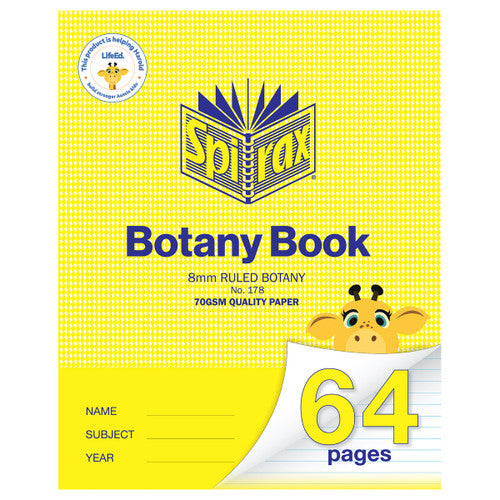 Spirax 178 Botany Book 225 x 175mm 64 Page 8mm Pack of 20