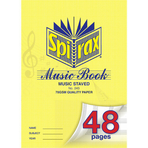 Spirax Music Staved Book A4 48 Pages Box of 20