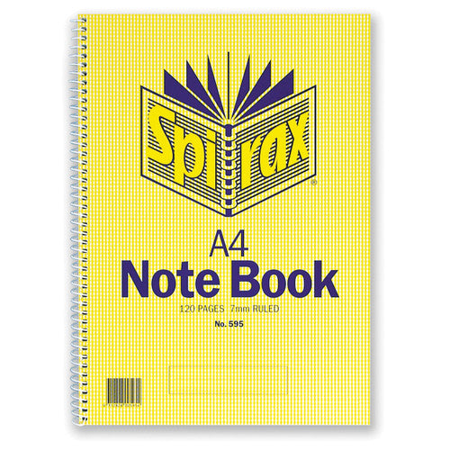 Spirax Spiral Notebook A4 Side Opening 120 Pages