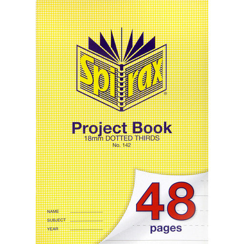 Spirax 142 Project Book A4 48 Page 18mm Dotted Thirds
