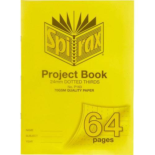 Spirax Project Book 330 x 240mm 24mm Dotted Thirds 64 Page Box of 10