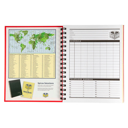 Spirax Hardcover Notebook 225 x 175mm 200 Pages Red