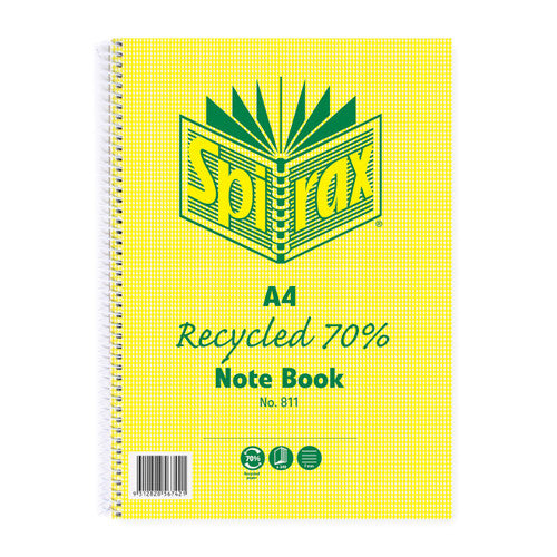 Spirax Recycled Notebook A4 240 Pages
