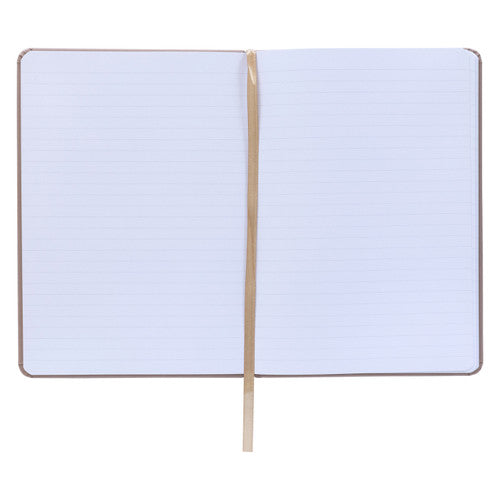 Spirax Platinum Premium Journal A5 160 Page 7mm Lined Latte Pack of 10