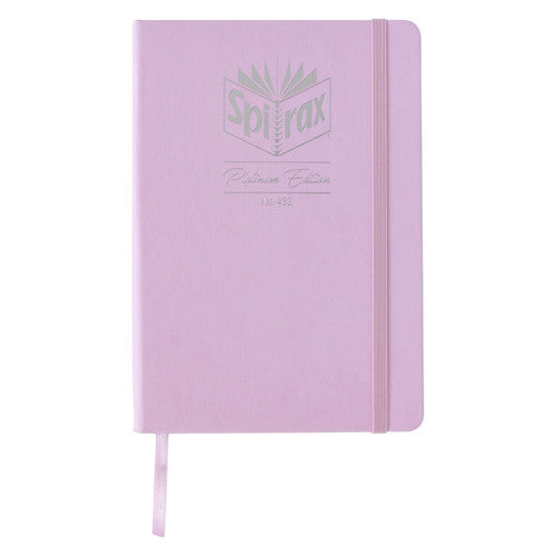 Spirax Platinum Premium Journal A5 160 Page 7mm Lined Rose Pack of 10