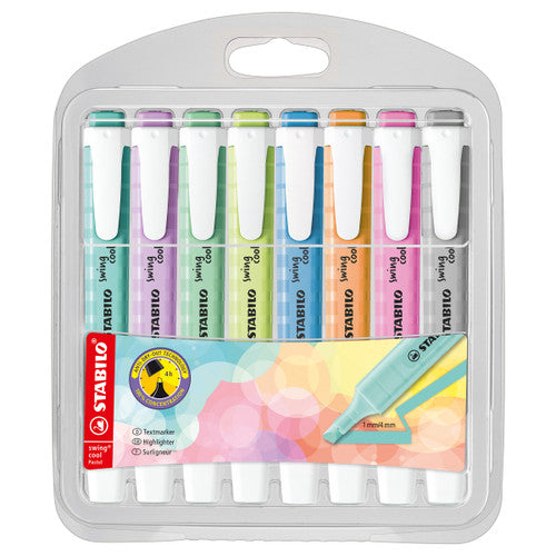 Stabilo Swing Cool Highlighter Pastel Assorted Wallet of 8