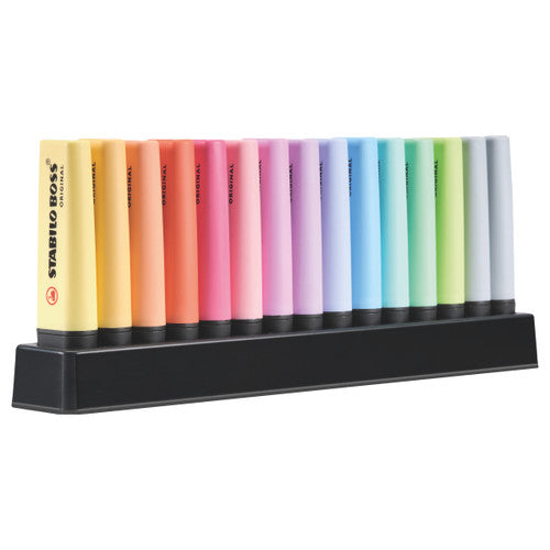 Stabilo Boss Original Pastel Highlighter Desk Set of 15 Assorted Colours