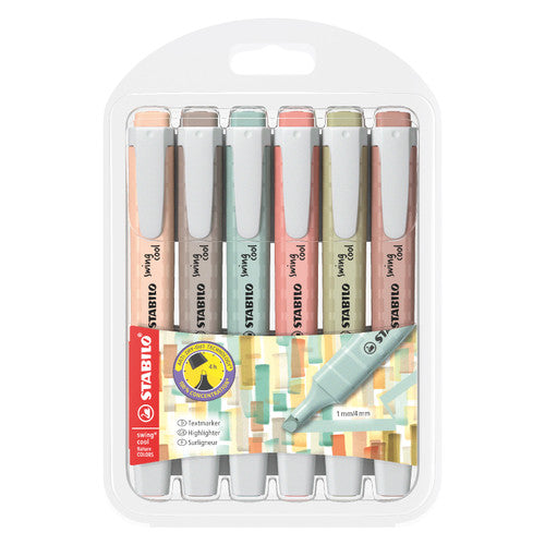 Stabilo Swing Cool Highlighter NatureColors Pack of 6