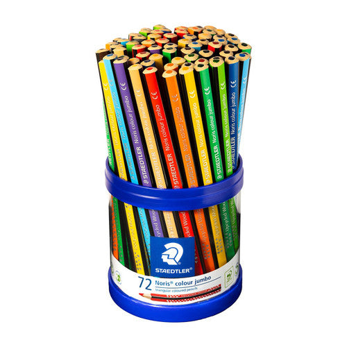 Staedtler 188 Noris Colour Jumbo Coloured Pencils Assorted Colours Cup of 72