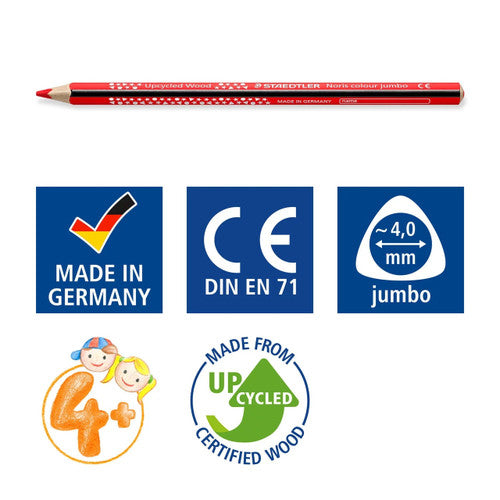 Staedtler 128 NC12P1 Noris Colour Jumbo Coloured Pencils Box of 12