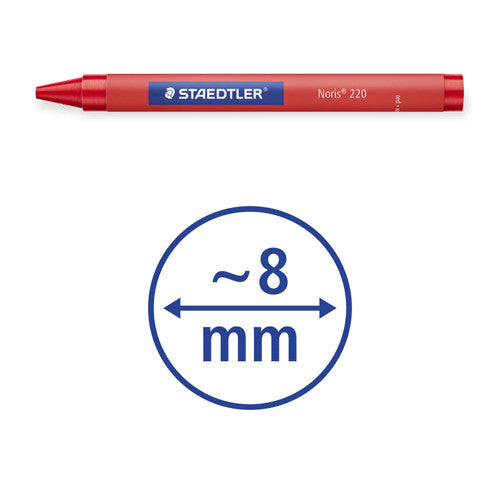 Staedtler 220 Noris 8mm Round Wax Crayons Assorted Pack of 12