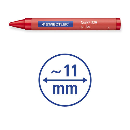 Staedtler 229 Noris Jumbo Round Wax Crayons Assorted Pack of 12