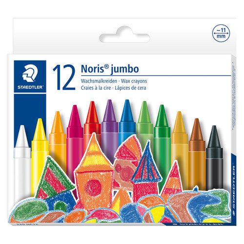 Staedtler 229 Noris Jumbo Round Wax Crayons Assorted Pack of 12