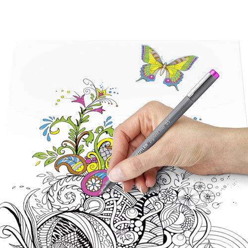 Staedtler 308 Pigment Liner Black Assorted Line Width Pack of 12