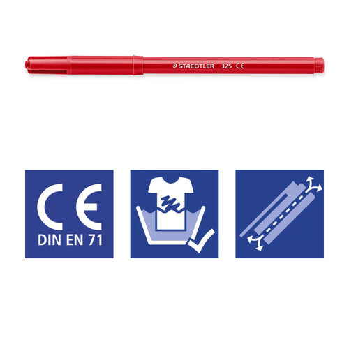Staedtler 325 Noris Club Fibre Tip Pens Assorted Colours Pack of 12